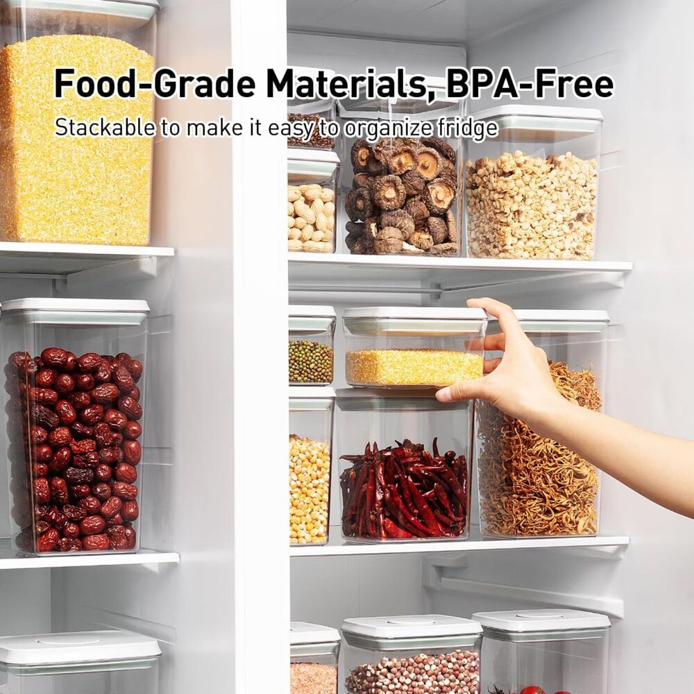 Pop Food Storage Containers Set 6Pcs Airtight Containers with Lid Kitchen Pantry - Picture 4 of 6
